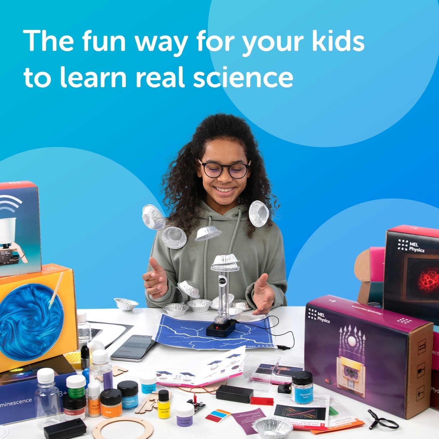 12 - MEL Physics boxes. Ages 8–14+ (with online lessons library)