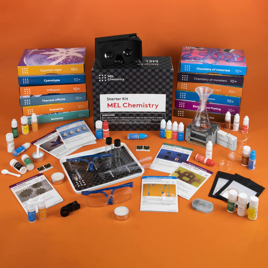 12 - MEL Chemistry boxes. Ages 10–16+ (with online lessons library)